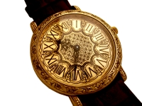 Hand made golden watch